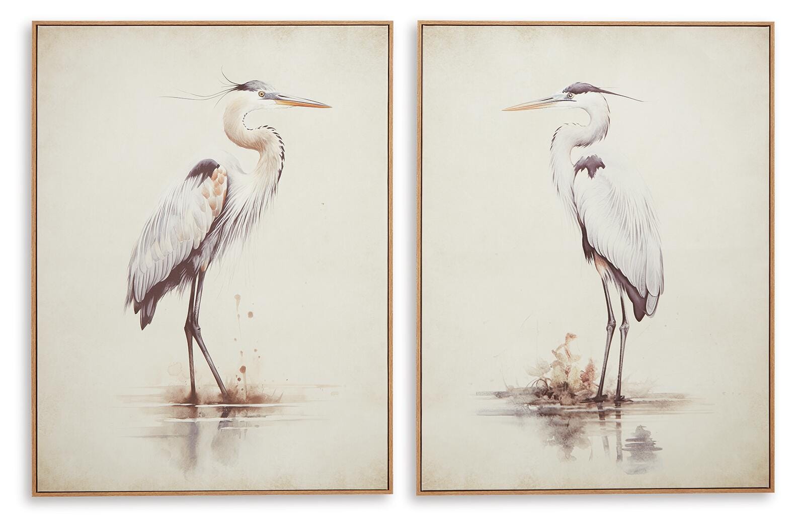 Aubinell Wall Art (Set of 2) - Beige (1)