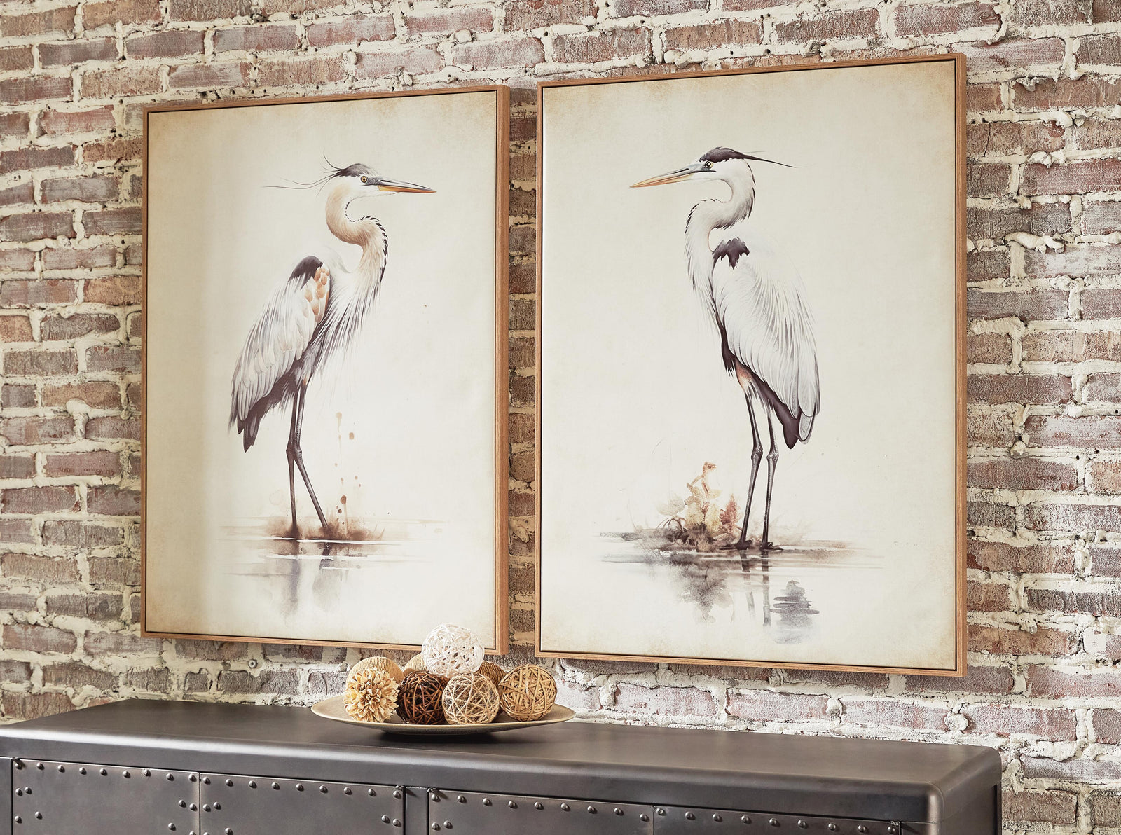 Aubinell Wall Art (Set of 2) - Beige (2)