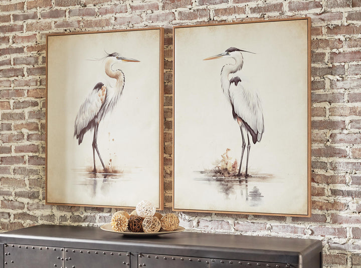 Aubinell Wall Art (Set of 2) - Beige (2)