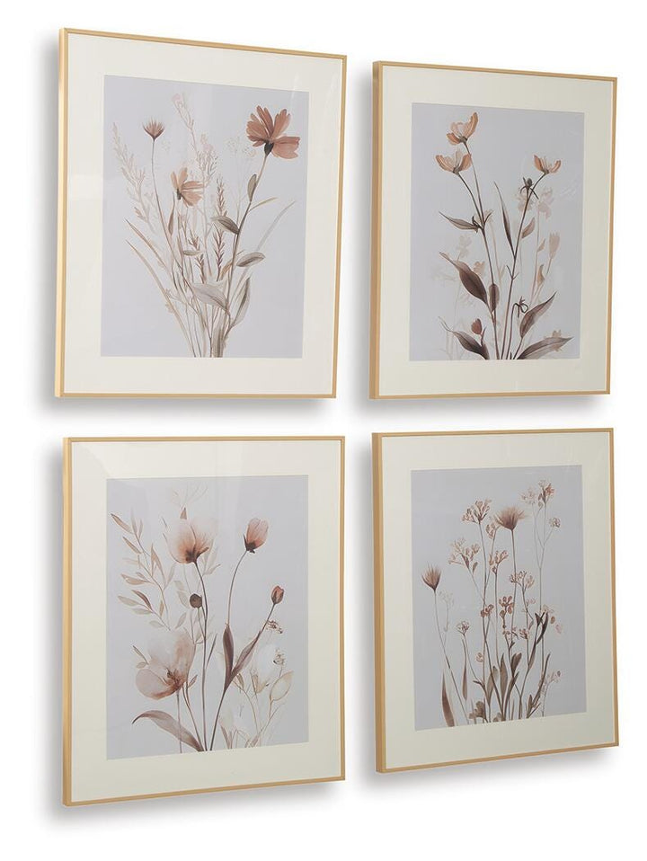 Chettings Wall Art (Set of 4) - Beige (3)