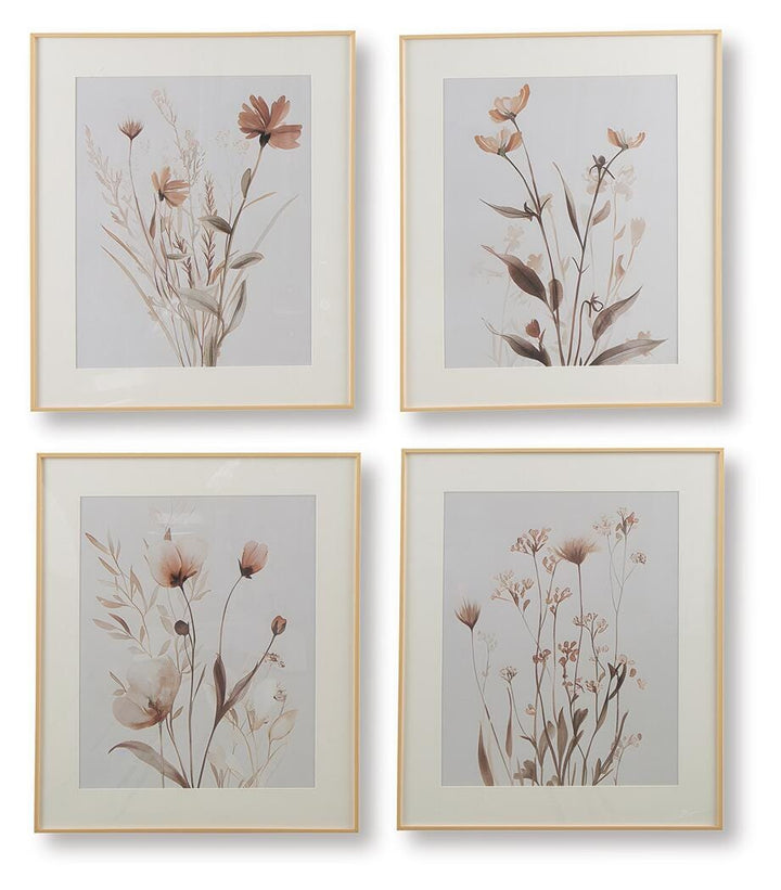 Chettings Wall Art (Set of 4) - Beige (1)