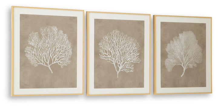 Hendridge Wall Art (Set of 3) - Light Brown (3)