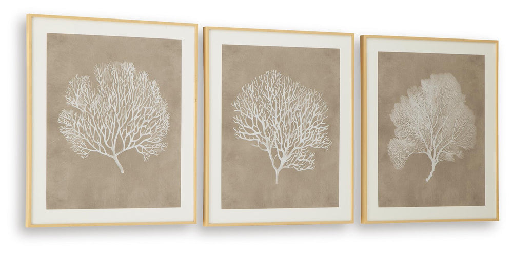Hendridge Wall Art (Set of 3) - Light Brown (3)
