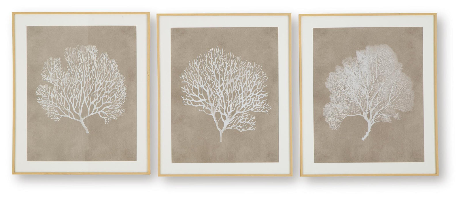 Hendridge Wall Art (Set of 3) - Light Brown (1)