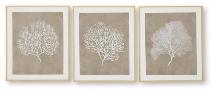 Hendridge Wall Art (Set of 3) - Light Brown (1)