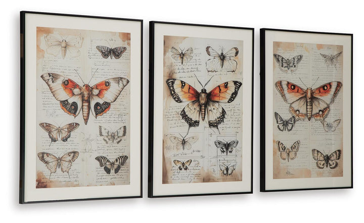 Jossletts Wall Art (Set of 3) - Light Brown (3)