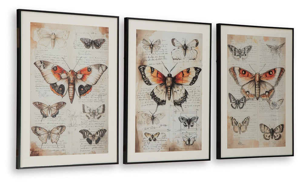 Jossletts Wall Art (Set of 3) - Light Brown (3)