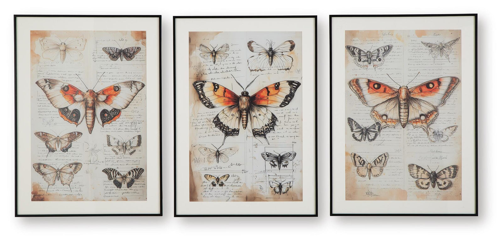 Jossletts Wall Art (Set of 3) - Light Brown (1)