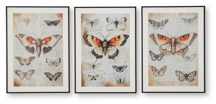 Jossletts Wall Art (Set of 3) - Light Brown (1)