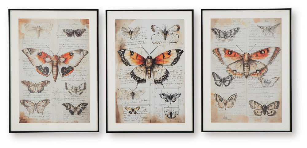 Jossletts Wall Art (Set of 3) - Light Brown (1)