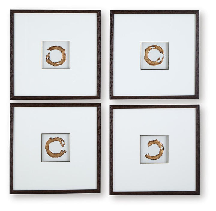 Dallbourne Wall Art (Set of 4) - White (1)