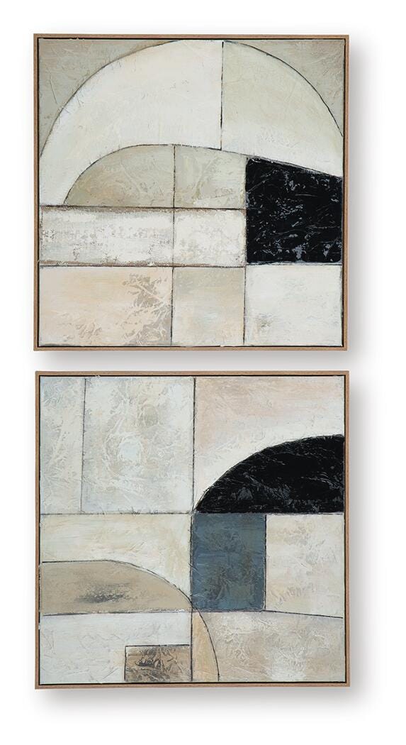 Bexlen Wall Art (Set of 2) - Beige (4)