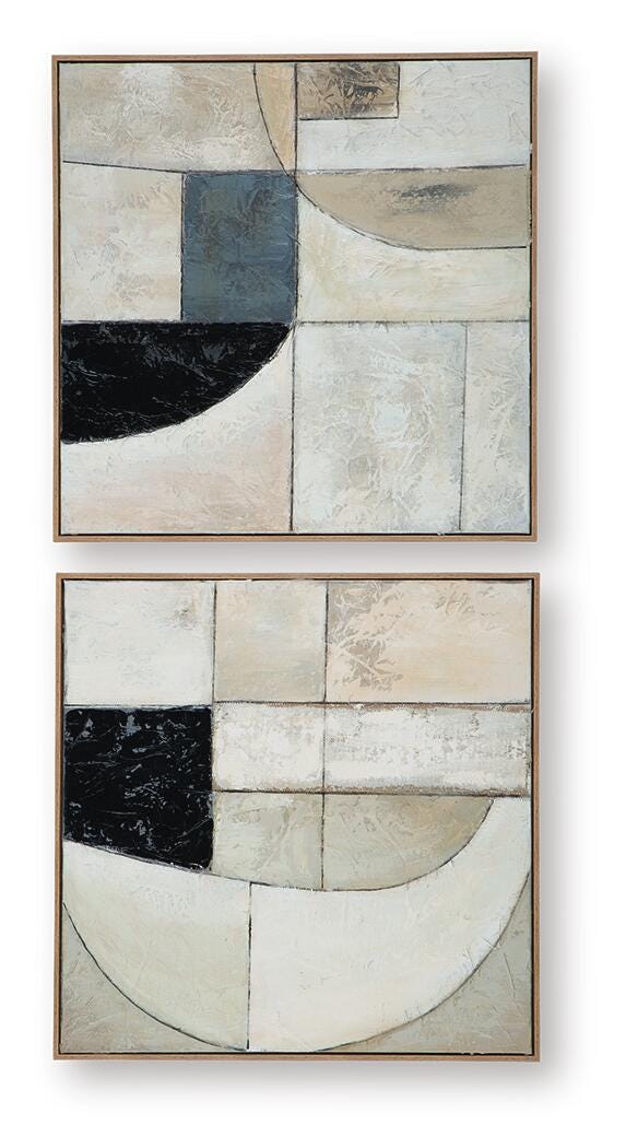 Bexlen Wall Art (Set of 2) - Beige (6)