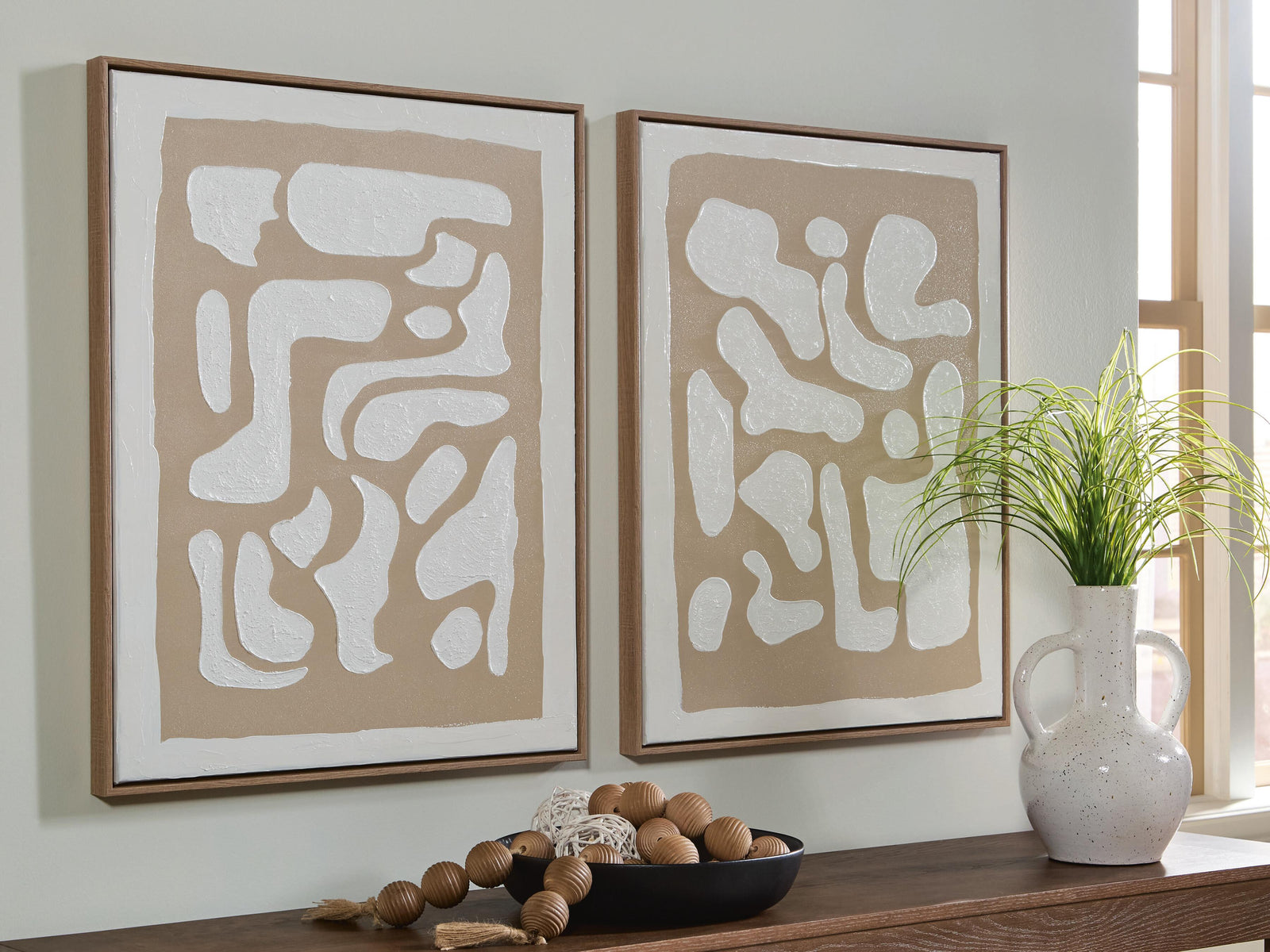 Waldett Wall Art (Set of 2) - Beige (2)