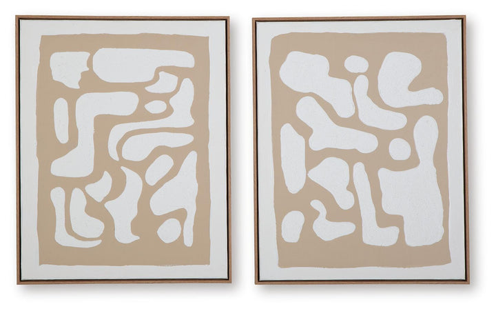 Waldett Wall Art (Set of 2) - Beige (1)