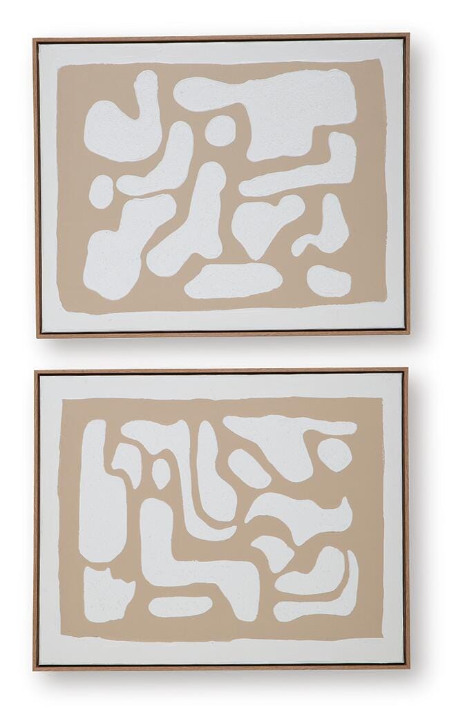 Waldett Wall Art (Set of 2) - Beige (6)