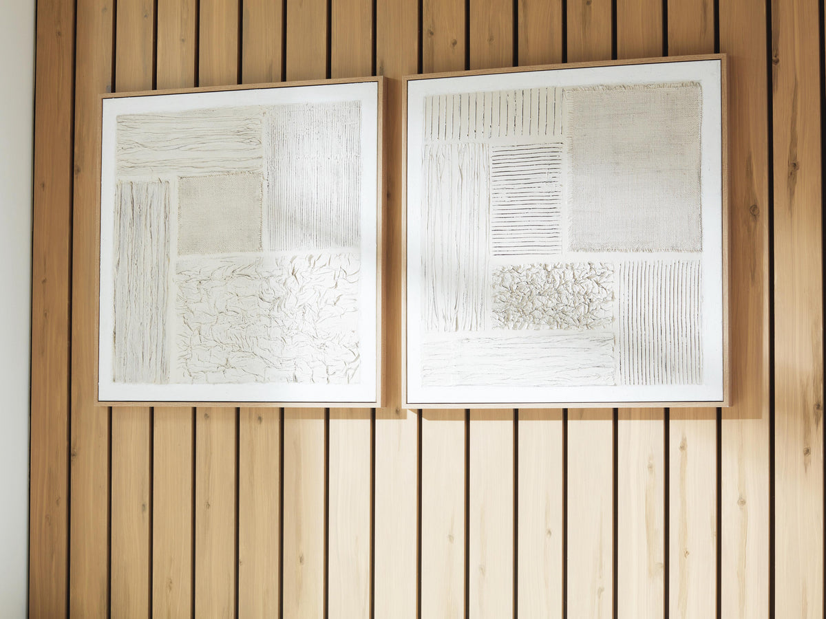 Andorfield Wall Art (Set of 2) - Beige/Black/White (2)