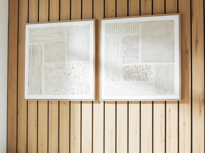 Andorfield Wall Art (Set of 2) - Beige/Black/White (2)