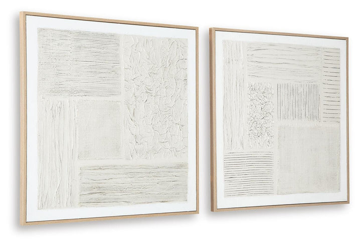Andorfield Wall Art (Set of 2) - Beige/Black/White (3)