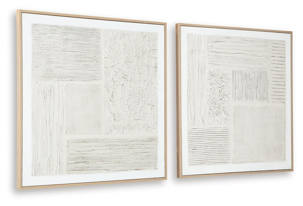Andorfield Wall Art (Set of 2) - Beige/Black/White (3)