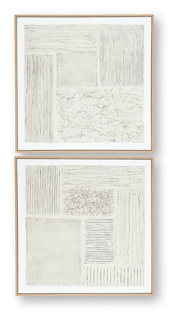 Andorfield Wall Art (Set of 2) - Beige/Black/White (4)
