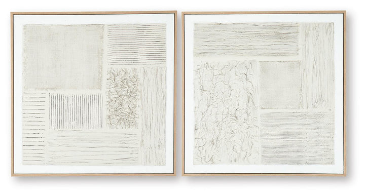 Andorfield Wall Art (Set of 2) - Beige/Black/White (5)