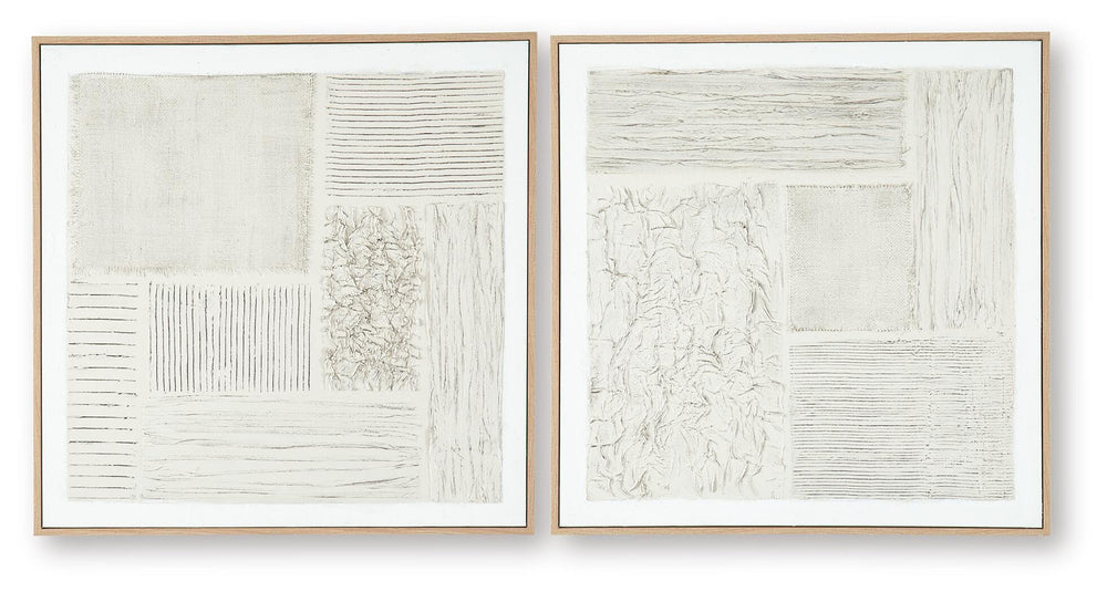 Andorfield Wall Art (Set of 2) - Beige/Black/White (5)