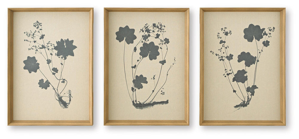Huddwick Wall Art (Set of 3) - Linen