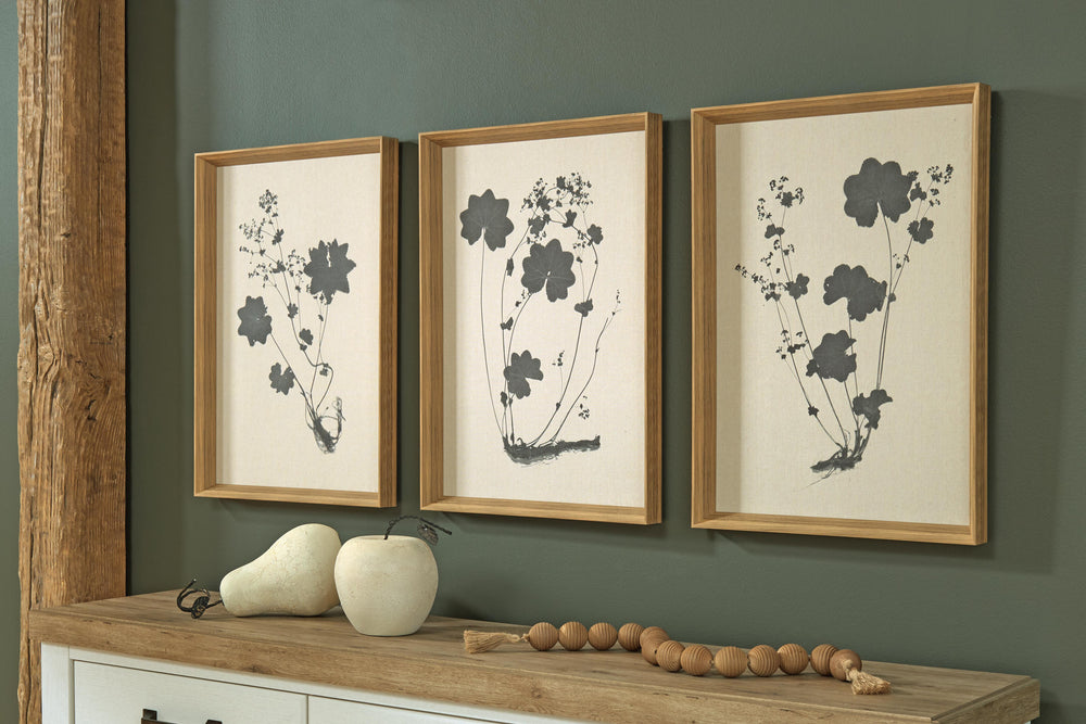 Huddwick Wall Art (Set of 3) - Linen