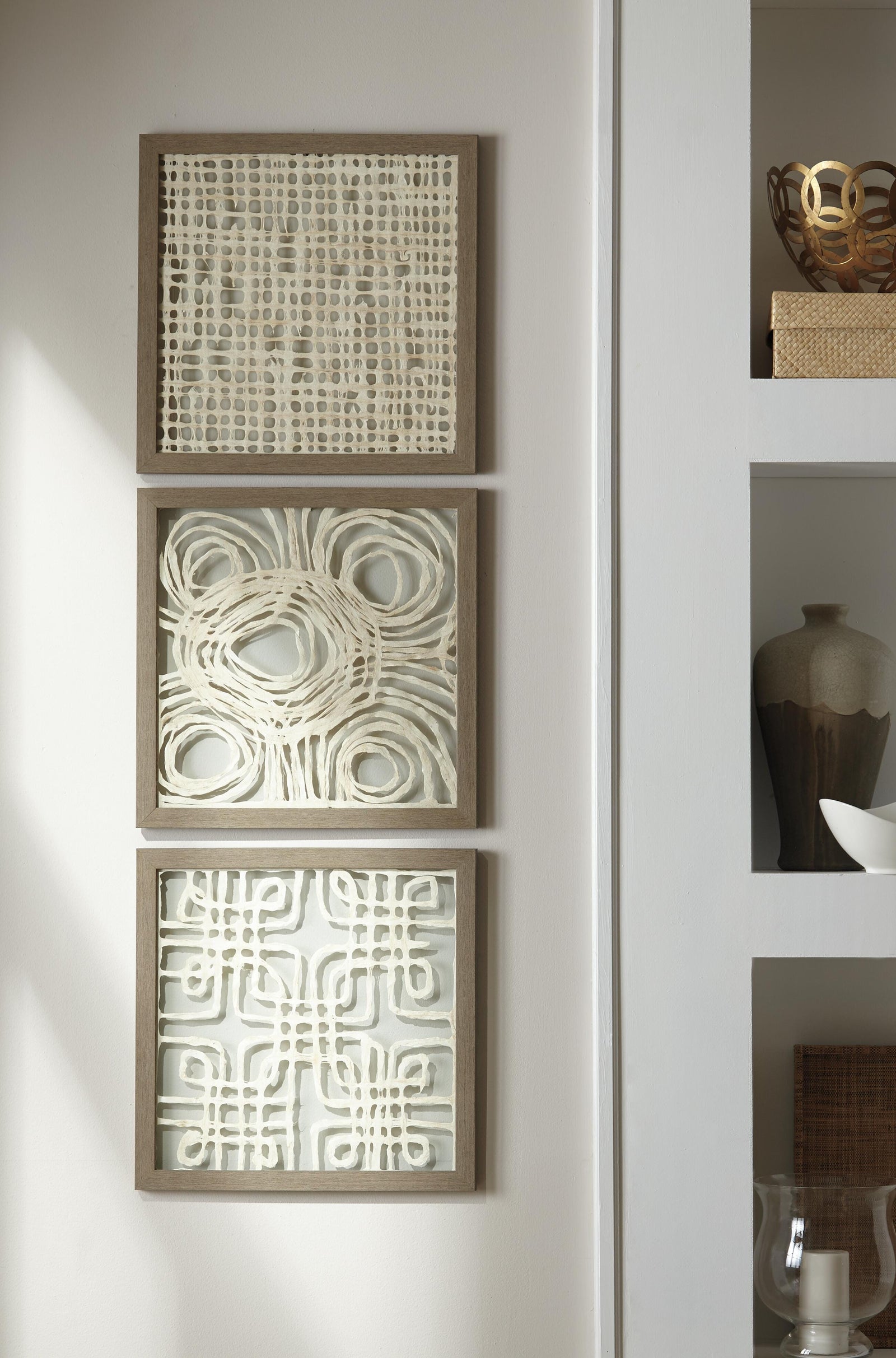 Odella Wall Decor (Set of 3) - Beige (2)