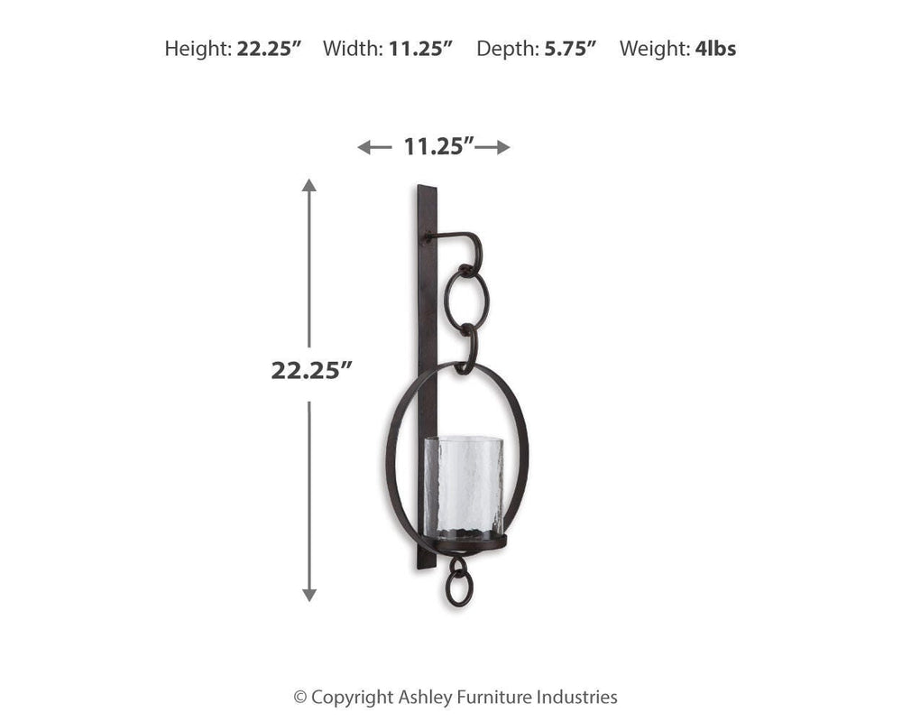 Ogaleesha Wall Sconce - Dark Brown (3)