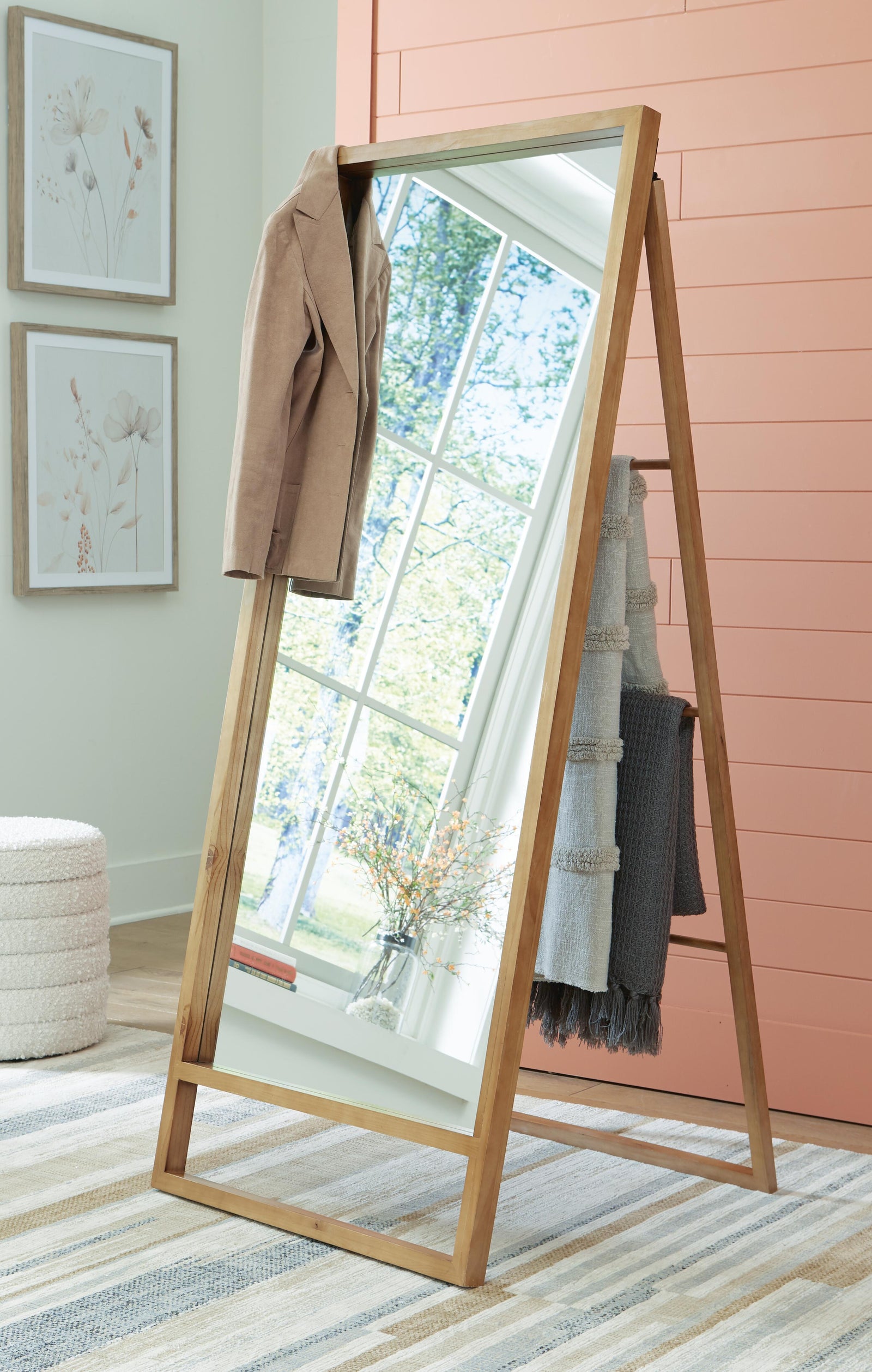 Devford Floor Mirror - Dark Brown (2)