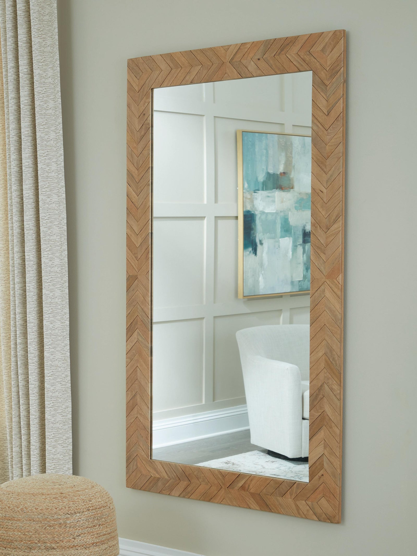 Waylane Floor Mirror - Light Brown (2)