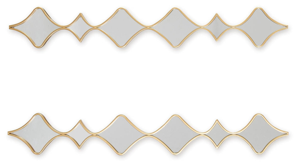 Harriswood Accent Mirror Set (Set of 2) - Gold (4)