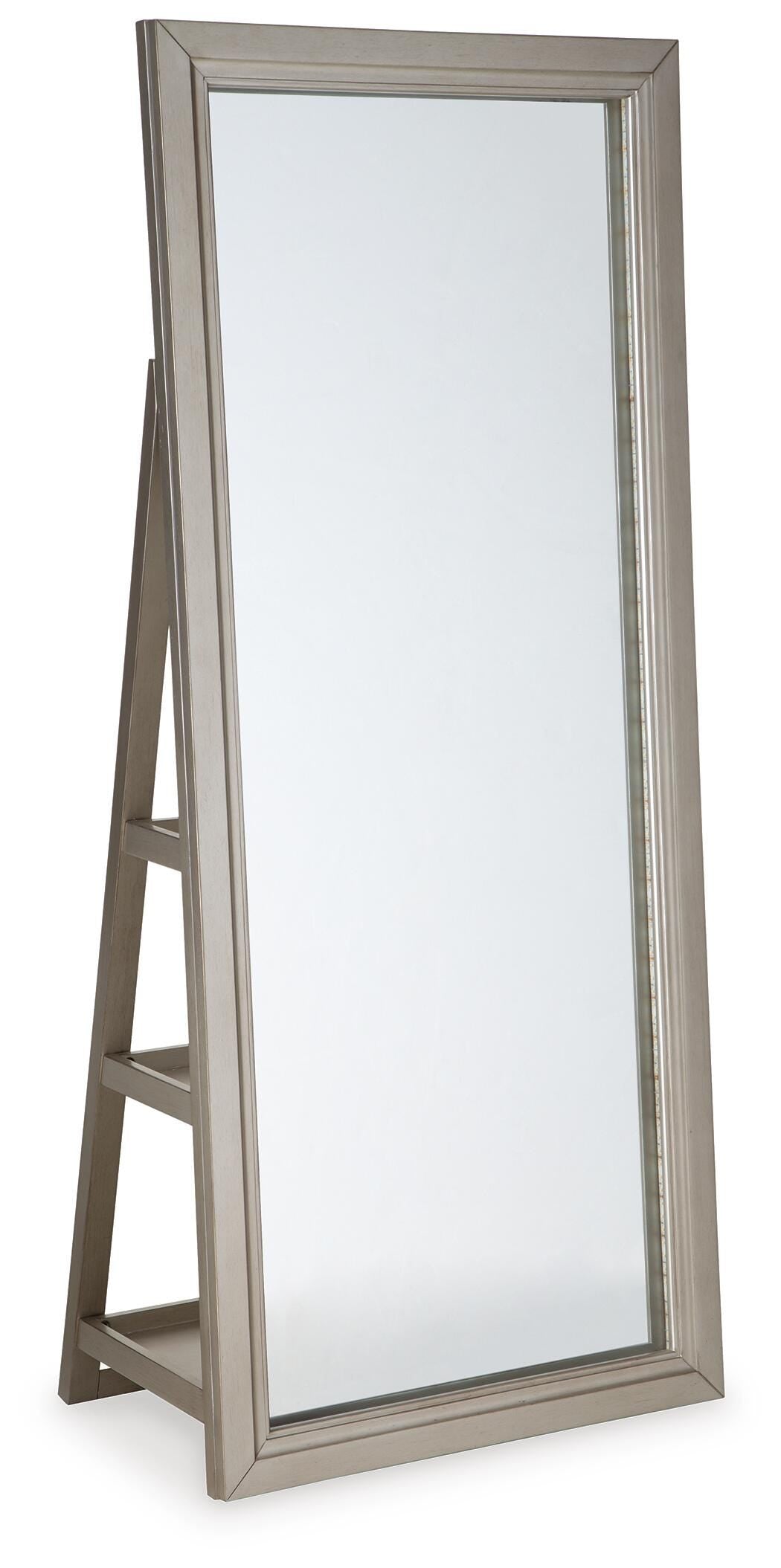 Evesen Floor Standing Mirror with Storage - Gold (1)