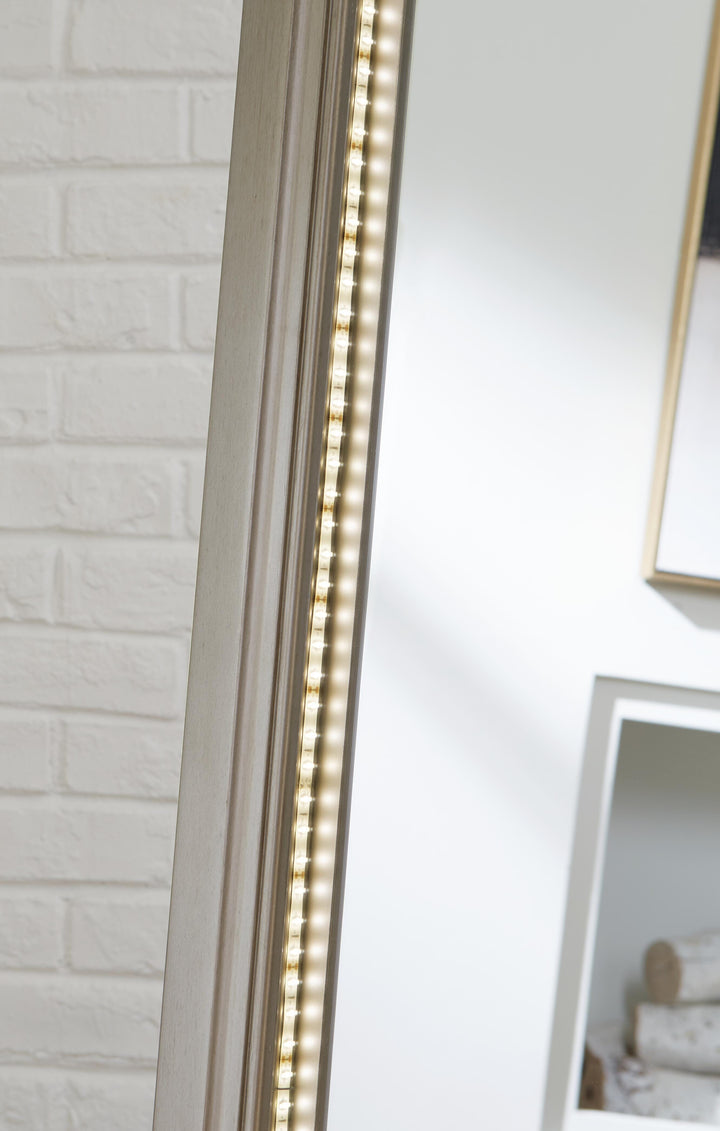 Evesen Floor Standing Mirror with Storage - Gold (9)