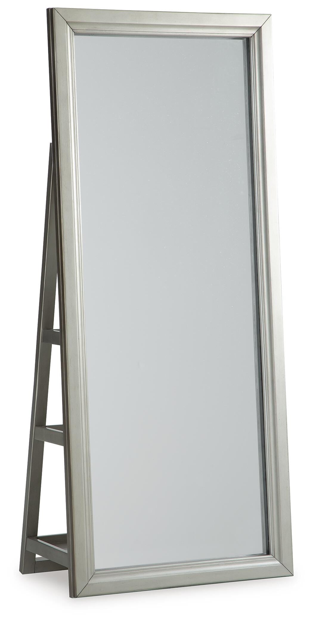 Evesen Floor Standing Mirror/Storage - Beige (1)