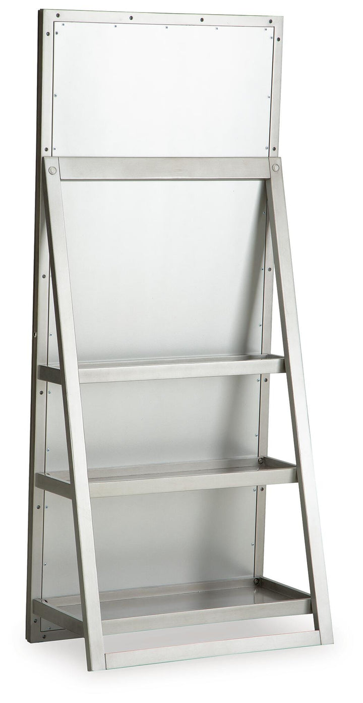 Evesen Floor Standing Mirror/Storage - Beige (4)