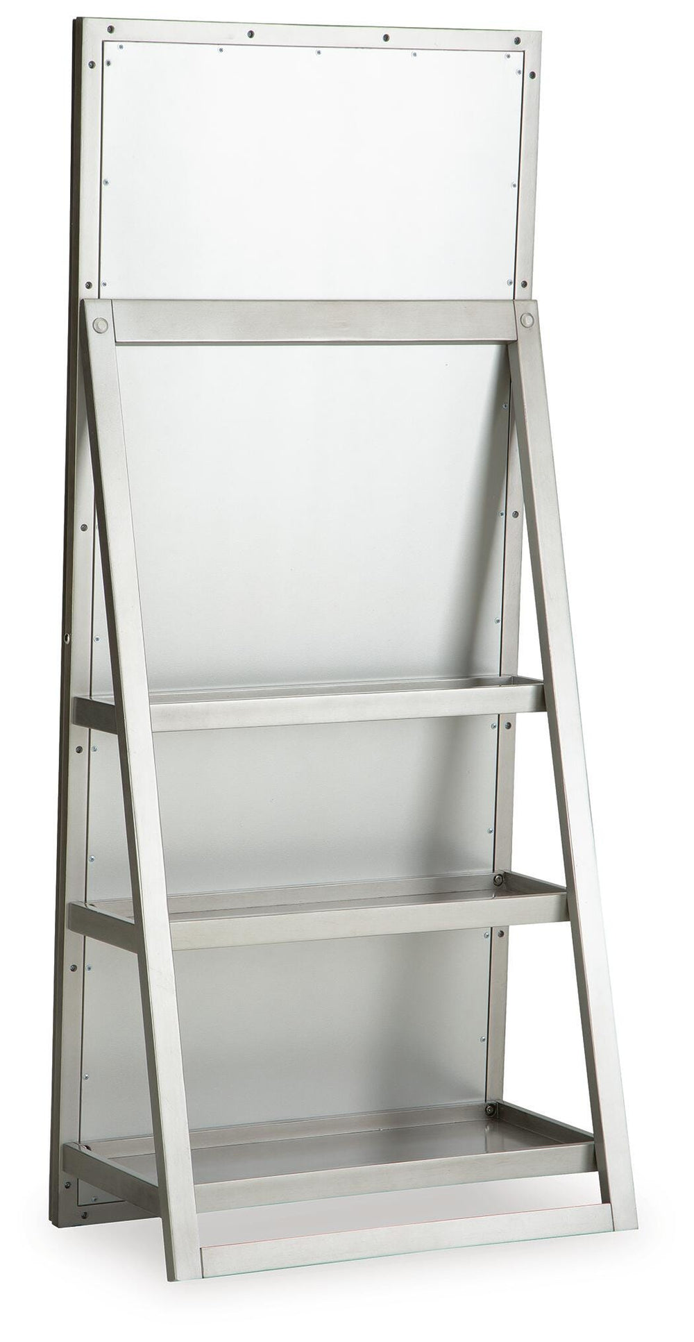 Evesen Floor Standing Mirror/Storage - Beige (4)