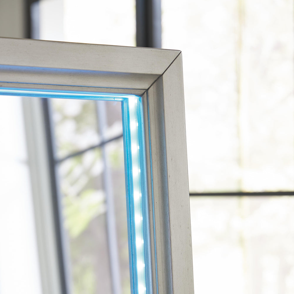 Evesen Floor Standing Mirror/Storage - Beige (13)