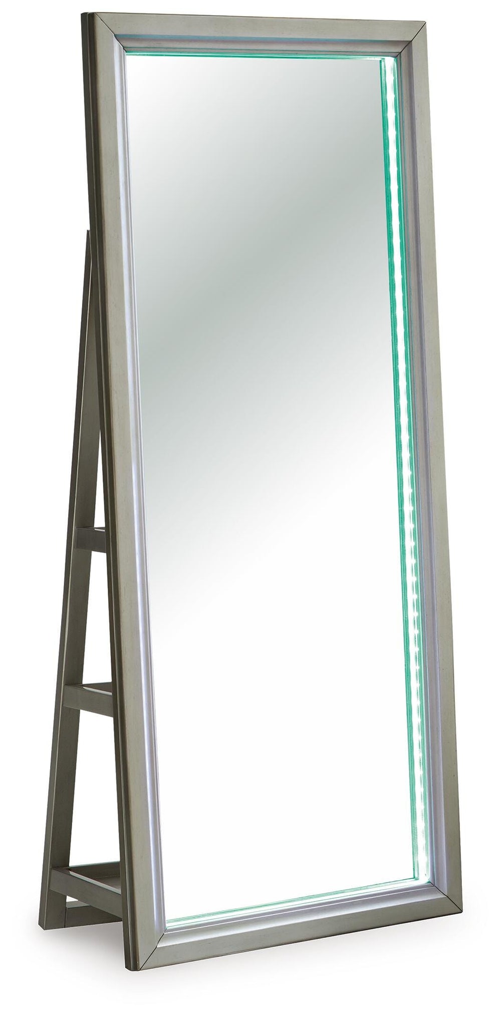 Evesen Floor Standing Mirror/Storage - Beige (17)