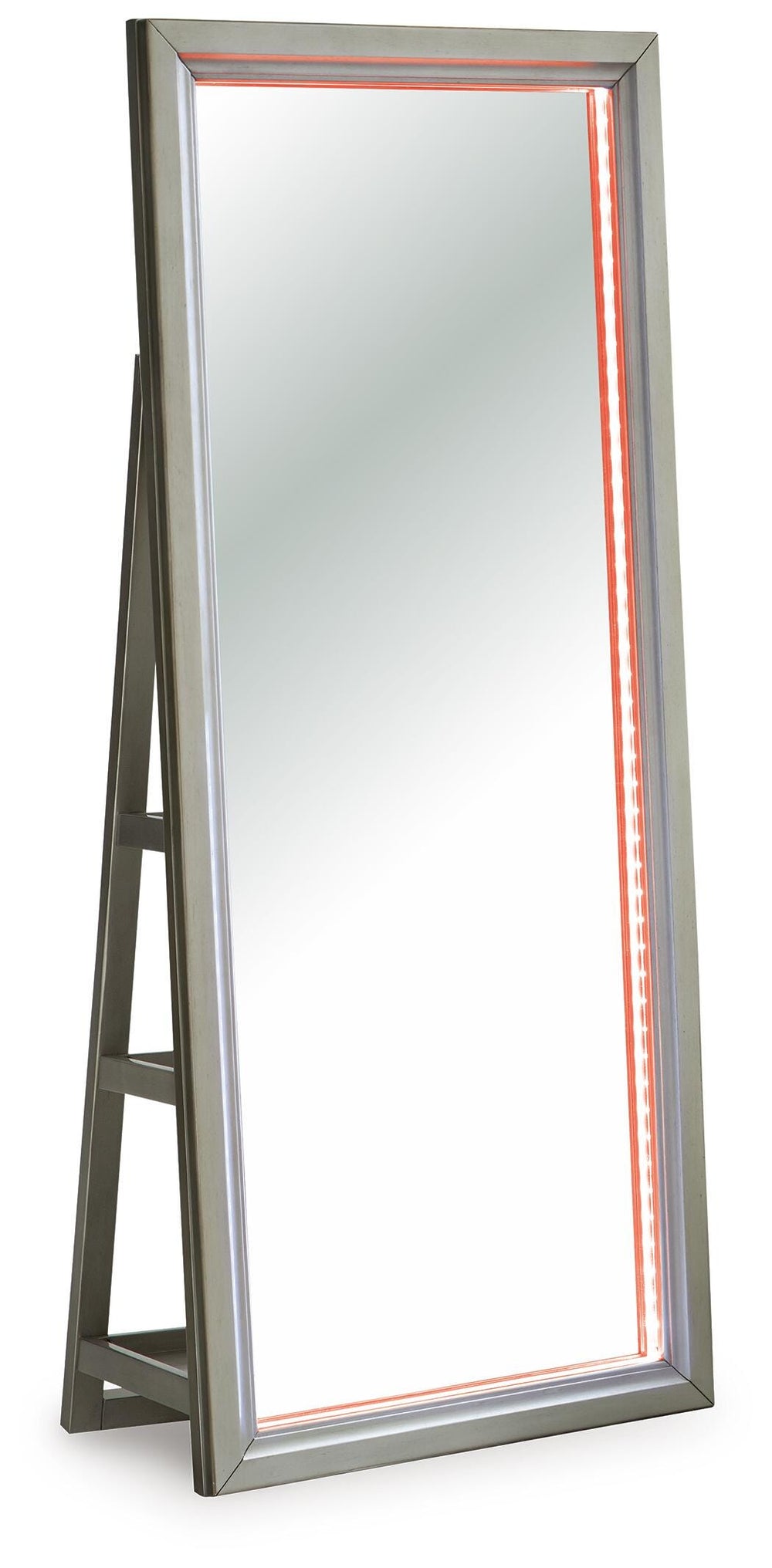 Evesen Floor Standing Mirror/Storage - Beige (20)