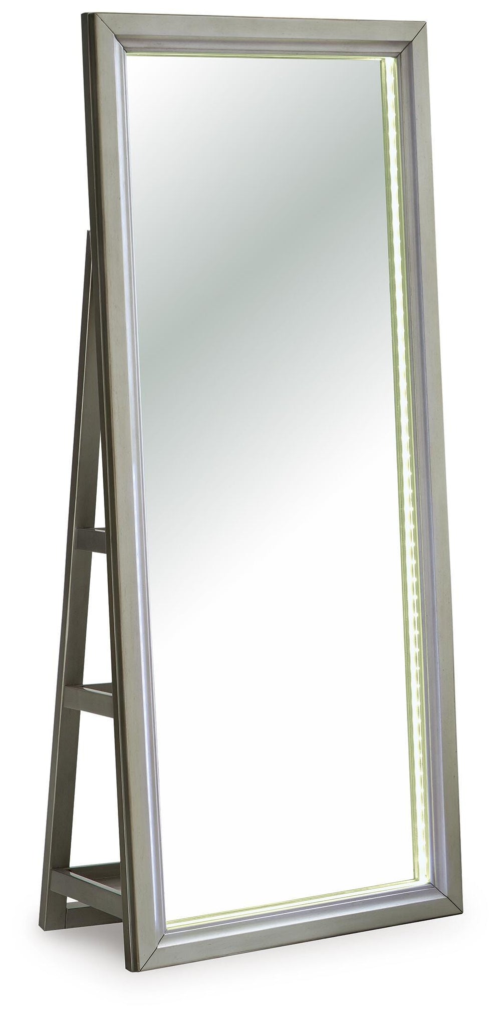Evesen Floor Standing Mirror/Storage - Beige (26)
