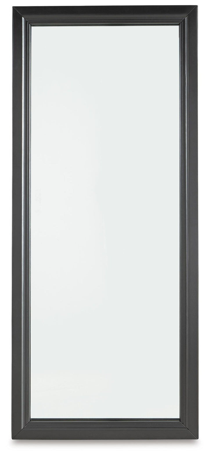 Evesen Floor Standing Mirror/Storage - Black (3)