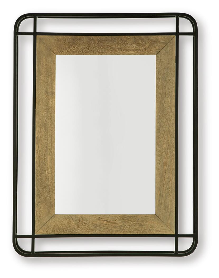 Beelman Accent Mirror - Light Brown (1)