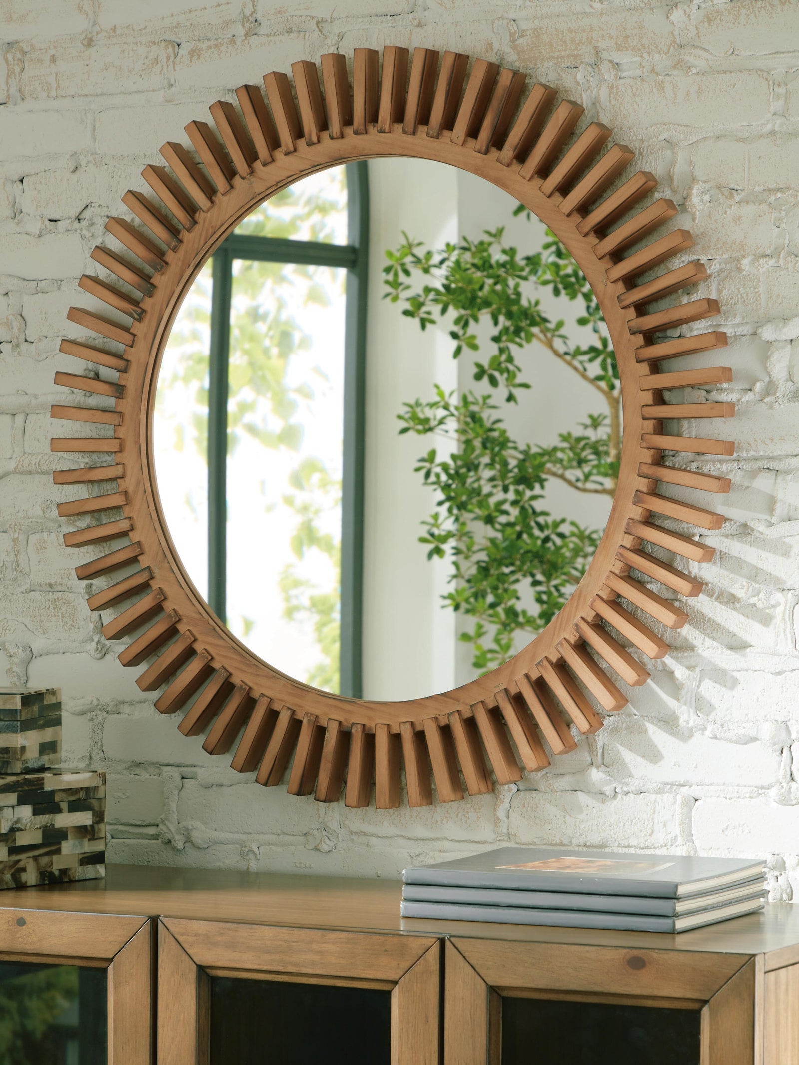 Tedwell Accent Mirror - Light Brown (2)