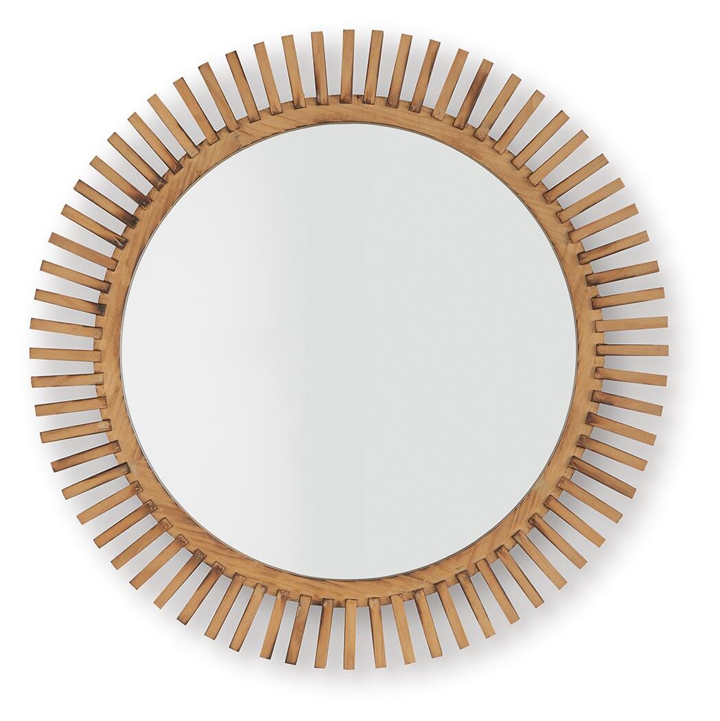 Tedwell Accent Mirror - Light Brown (1)