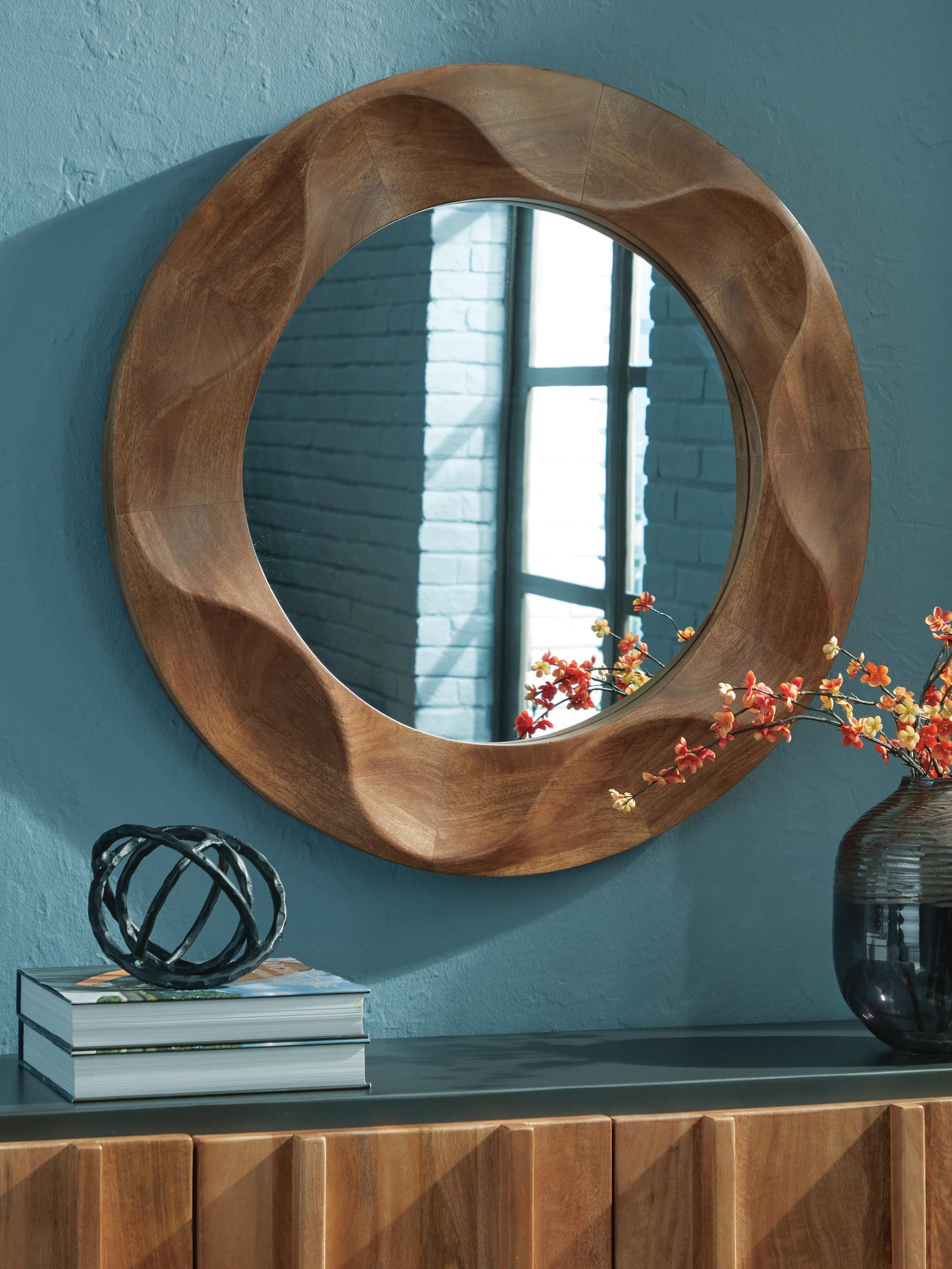 Aajon Accent Mirror - Dark Brown (2)