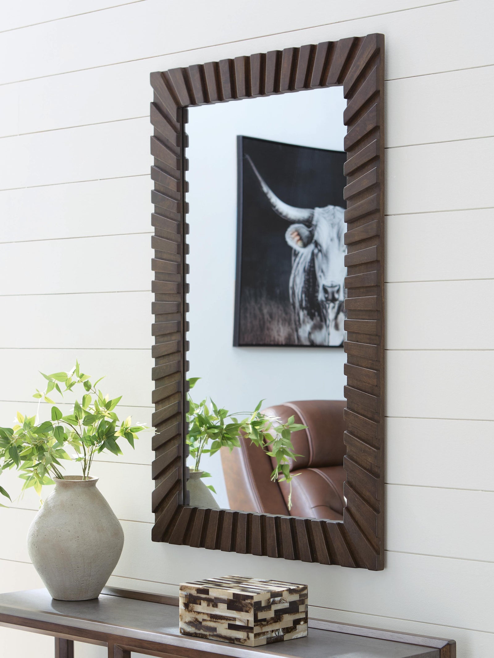 Advin Accent Mirror - Dark Brown (2)