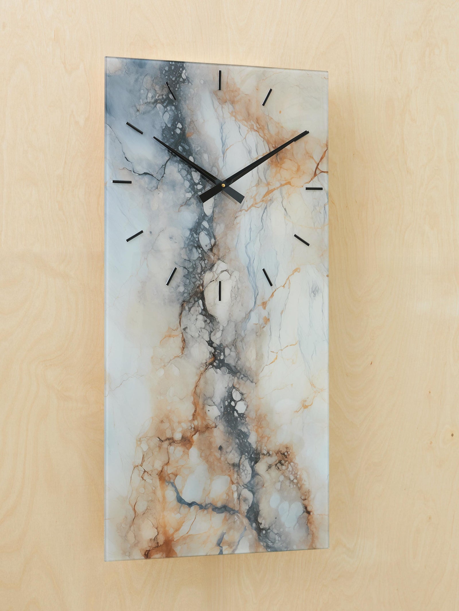 Teague Wall Clock - Light Brown (2)